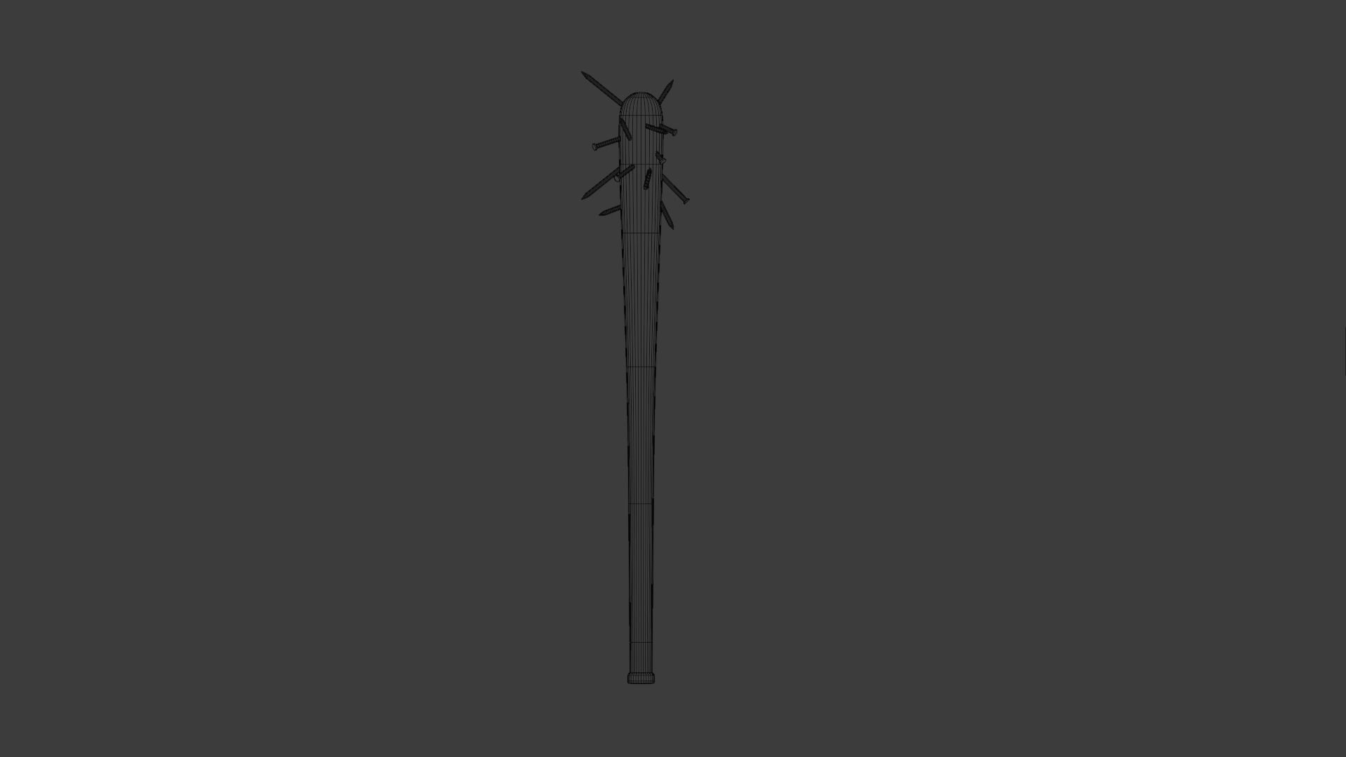 Spiked Bat Low-poly 3D model_6
