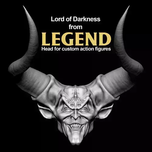 LORD OF DARKNESS FROM LEGEND HEAD FOR 6 INCH ACTION FIGURES 3D print model