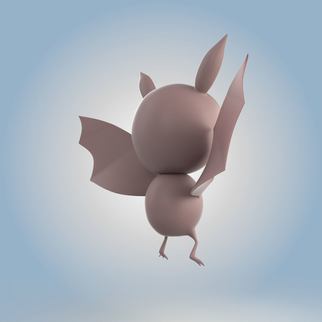 Cartoon Bat 3D model_1