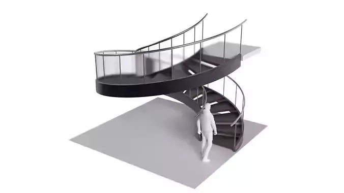 Spiral Staircase v2 Architectural Stairs 360