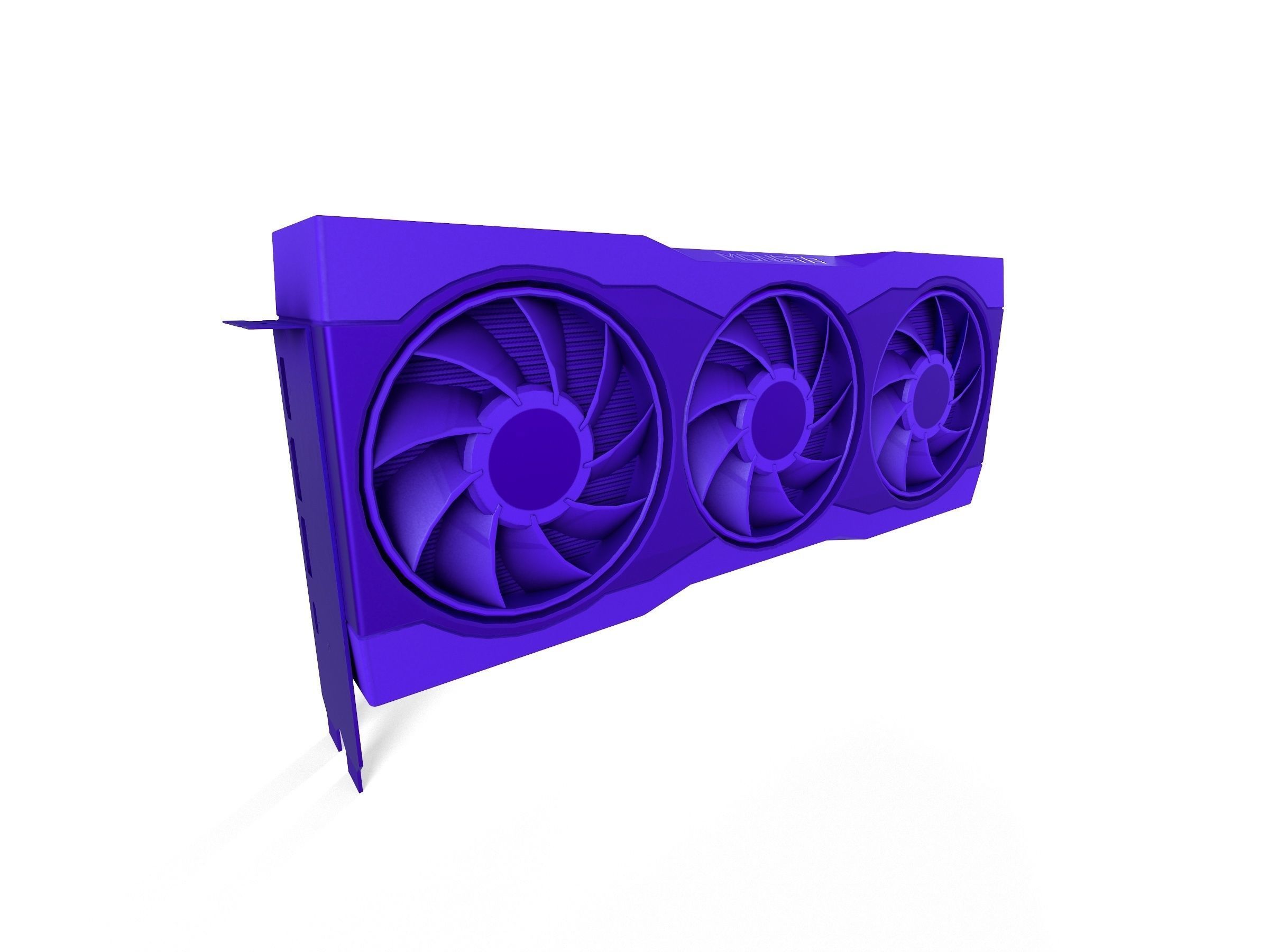 AMD RX 6900XT GPU Low-poly 3D model_10
