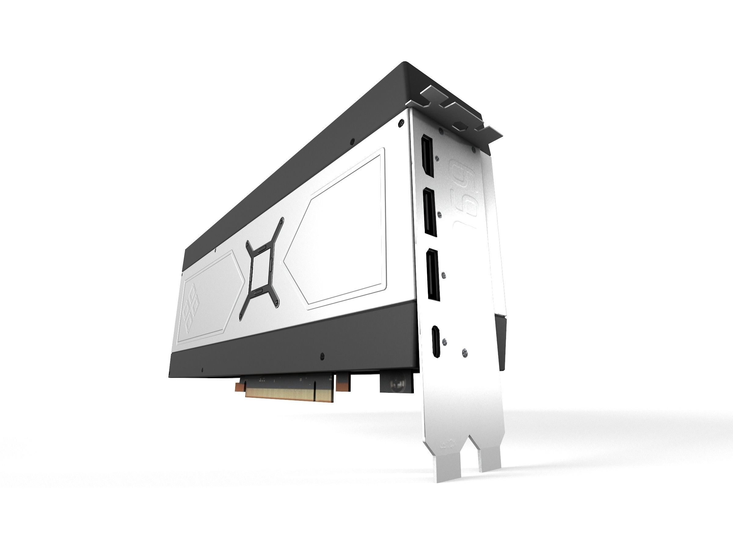 AMD RX 6900XT GPU Low-poly 3D model_3