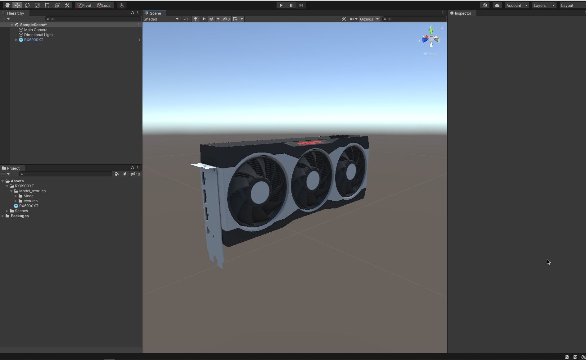 AMD RX 6900XT GPU Low-poly 3D model_13