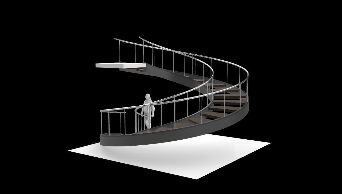 Spiral Staircase v3 Architectural Stairs 360 3D model_15