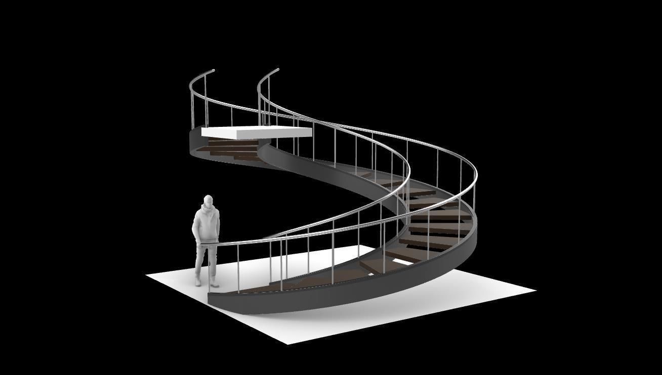Spiral Staircase v3 Architectural Stairs 360 3D model_11