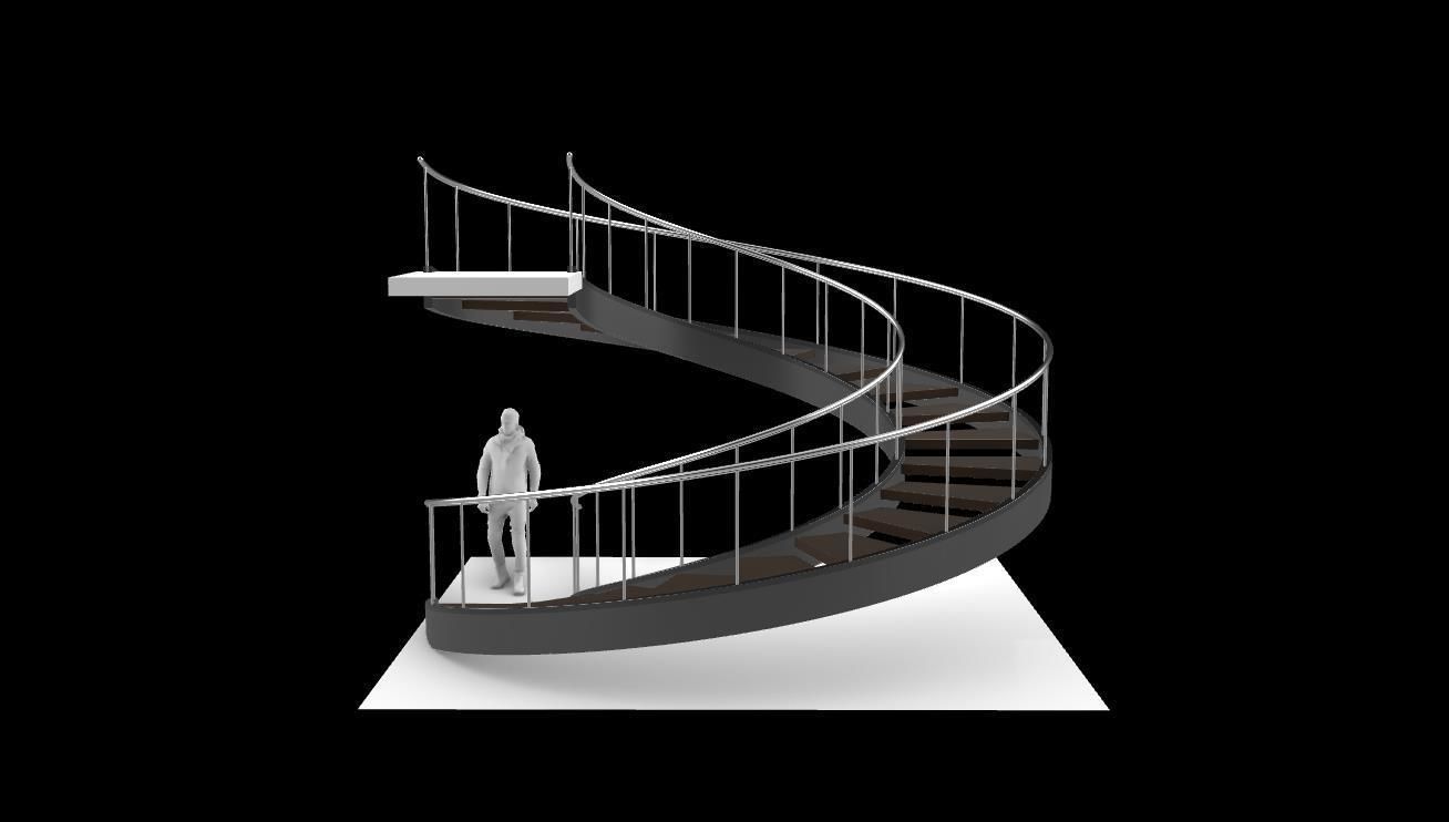 Spiral Staircase v3 Architectural Stairs 360 3D model_13