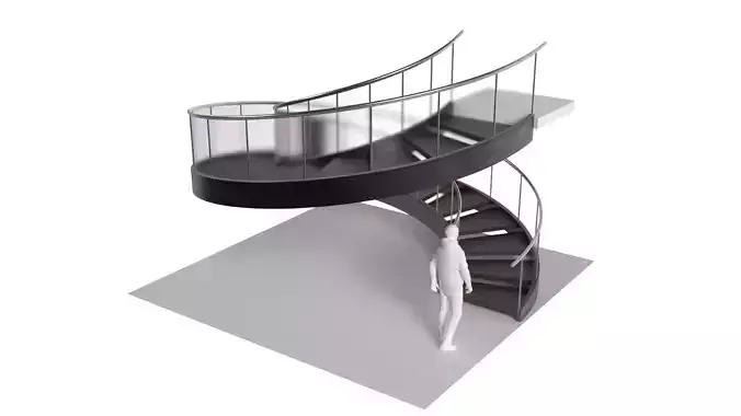 Spiral Staircase v3 Architectural Stairs 360 3D model