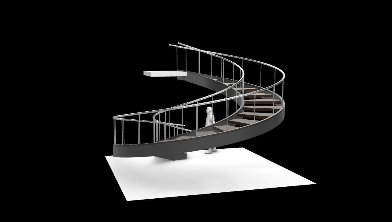 Spiral Staircase v3 Architectural Stairs 360 3D model_17