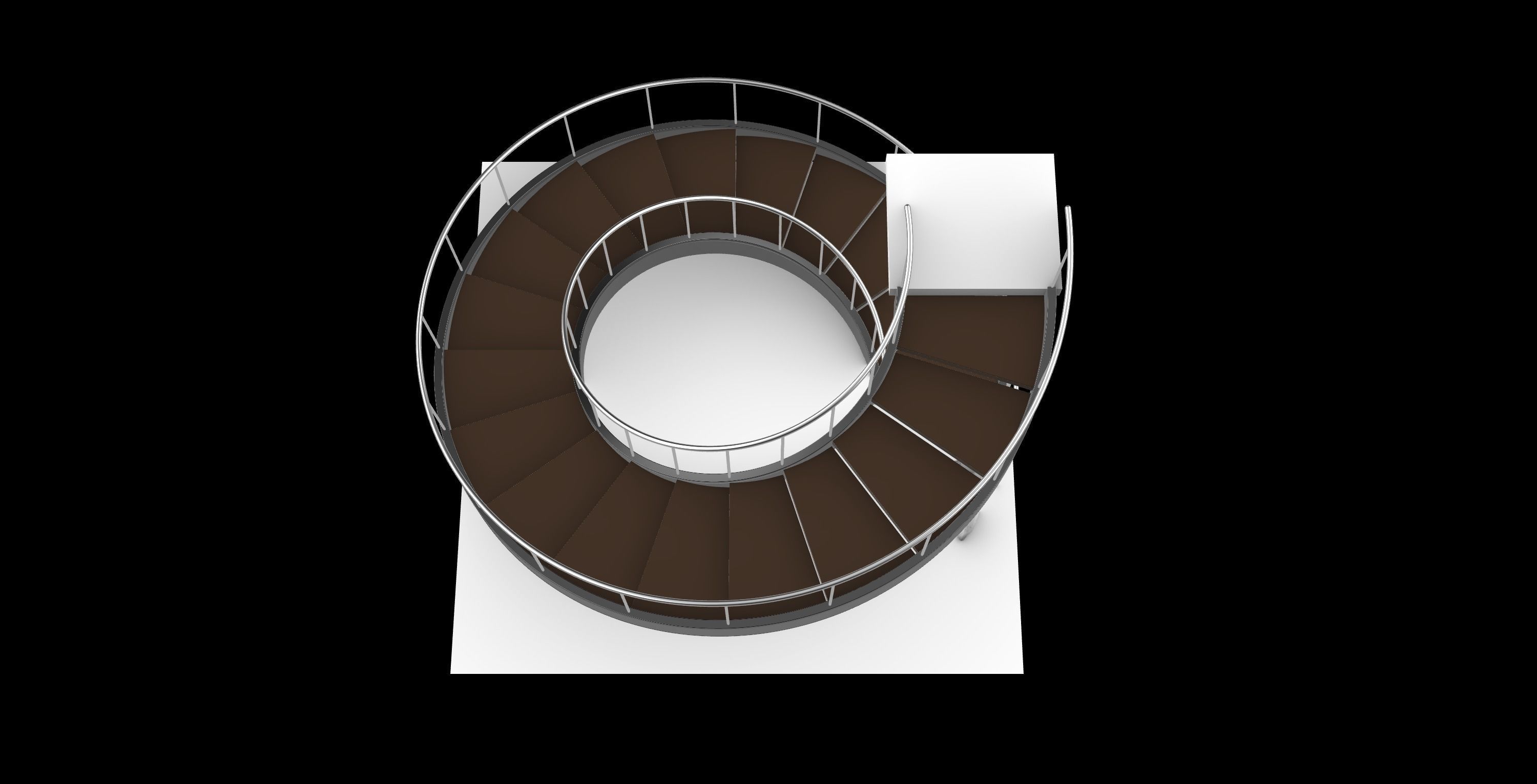 Spiral Staircase v3 Architectural Stairs 360 3D model_2
