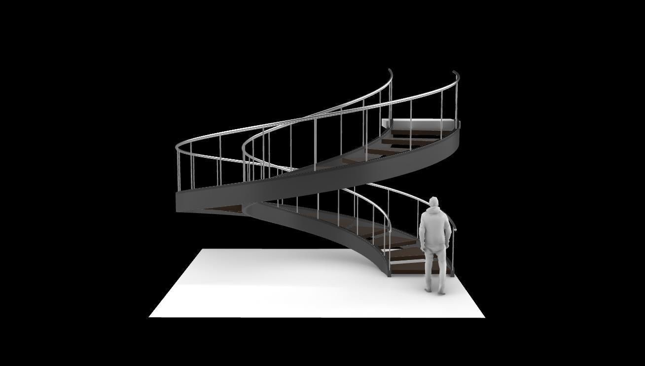 Spiral Staircase v3 Architectural Stairs 360 3D model_23