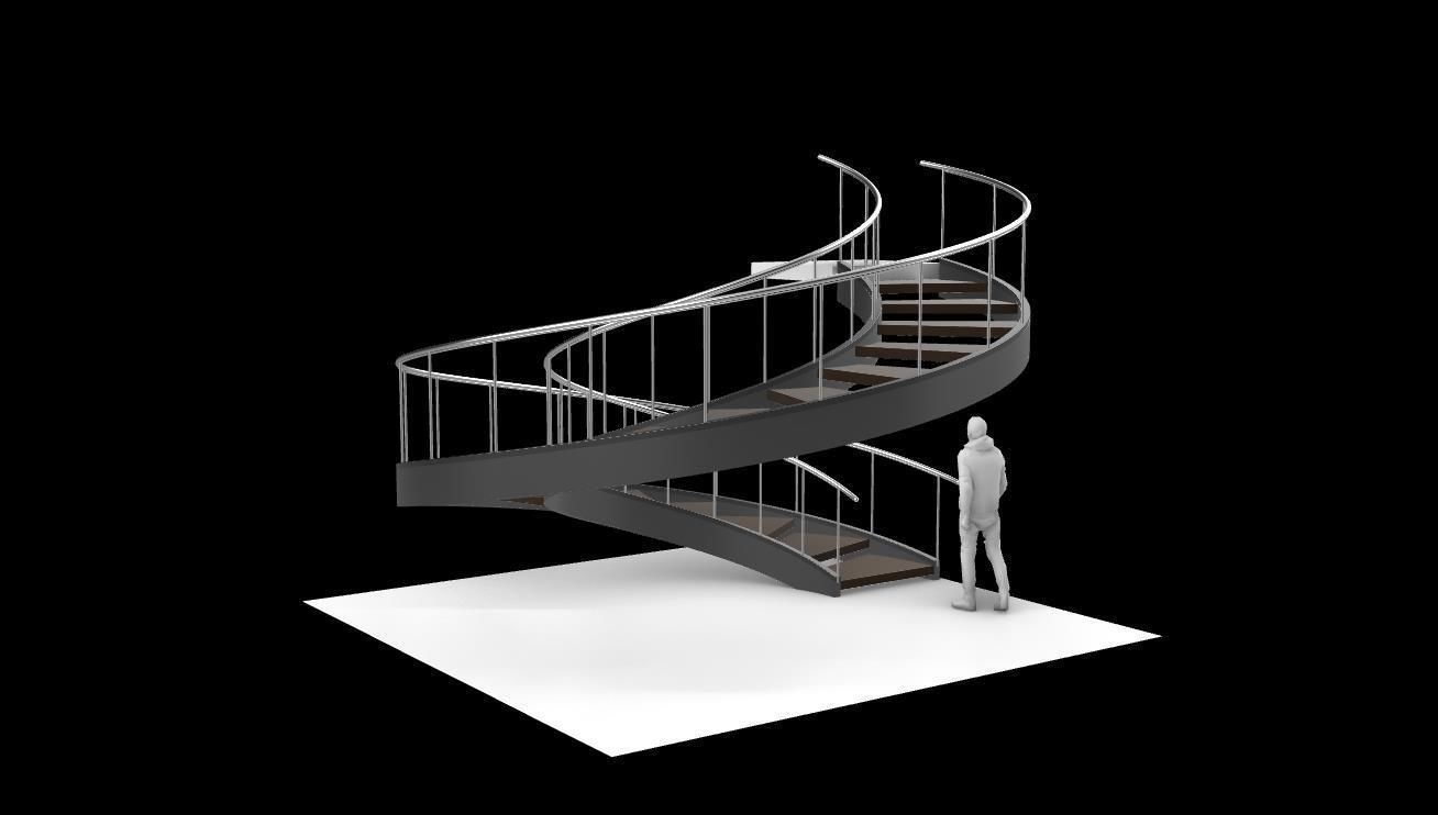 Spiral Staircase v3 Architectural Stairs 360 3D model_21