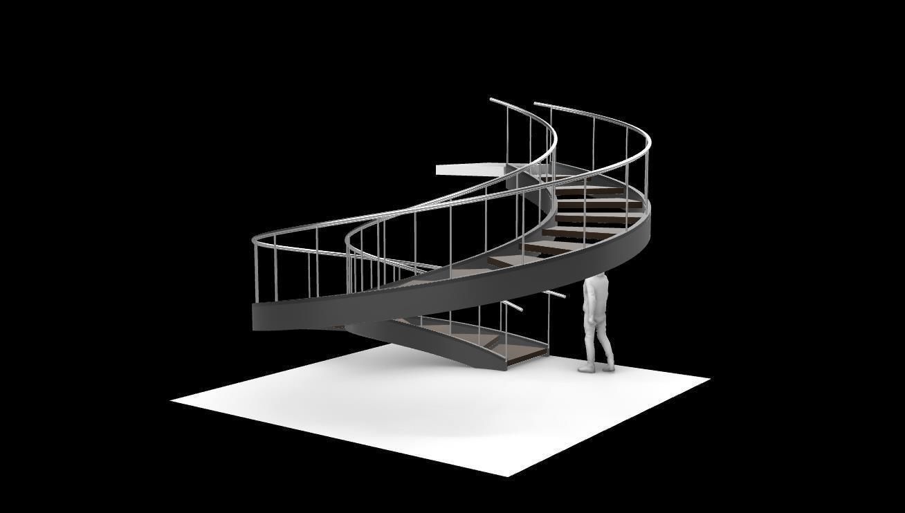 Spiral Staircase v3 Architectural Stairs 360 3D model_20