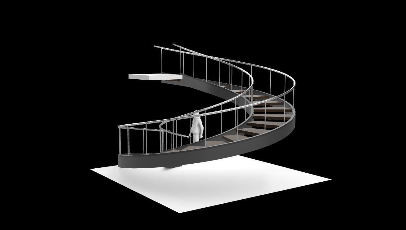 Spiral Staircase v3 Architectural Stairs 360 3D model_16