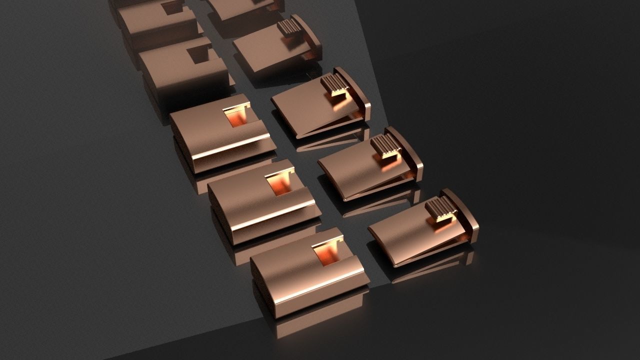 Box Lock Cuban Chain 3D print model_2