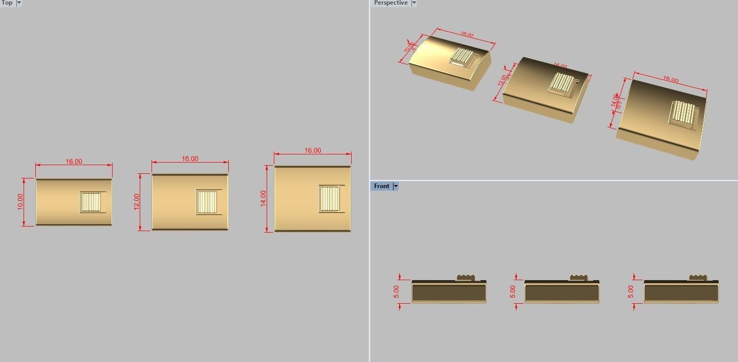 Box Lock Cuban Chain 3D print model_7