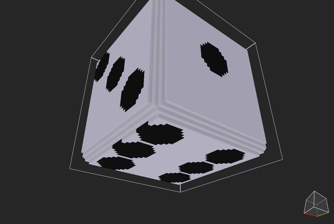 dice voxel Low-poly 3D model_12