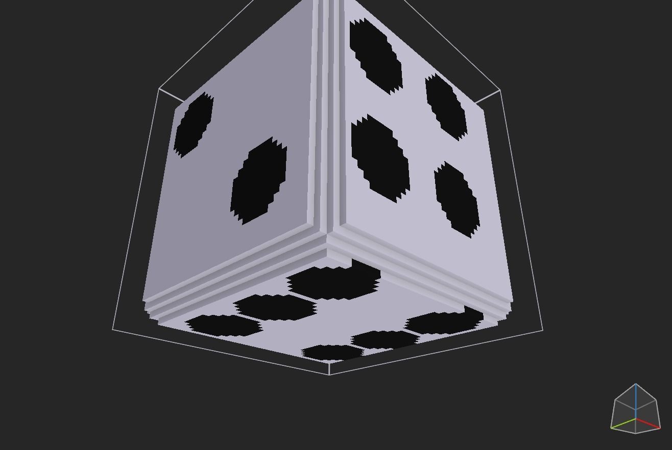 dice voxel Low-poly 3D model_14
