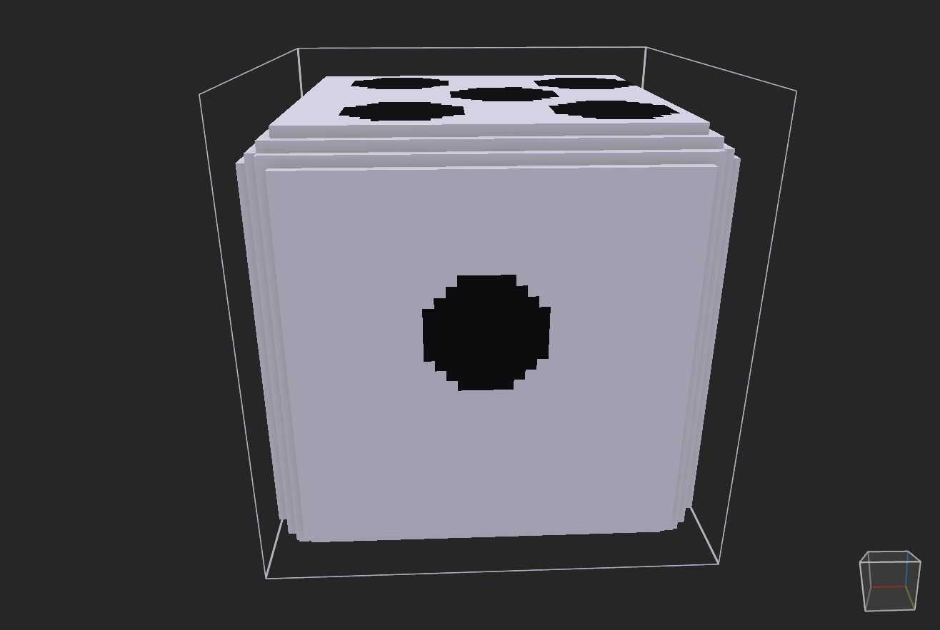 dice voxel Low-poly 3D model_1