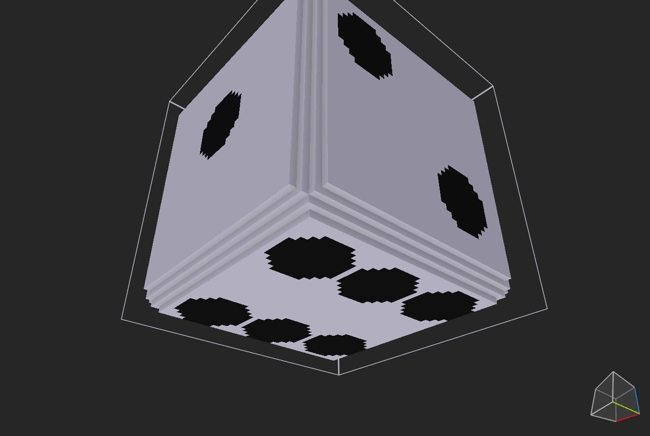 dice voxel Low-poly 3D model_13