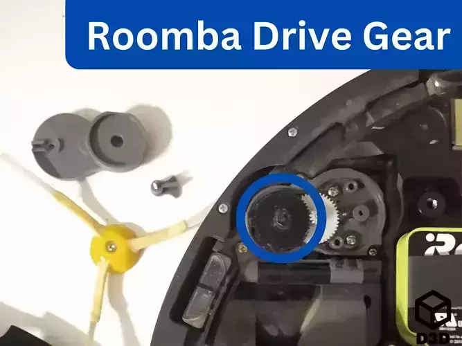Roomba Side Sweeper Drive Gear Free 3D print model