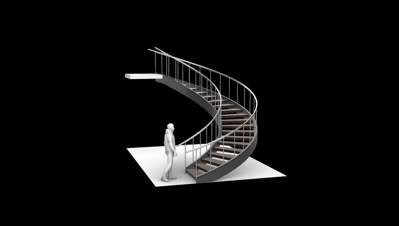 Spiral Staircase v5 Architectural Stairs 180 3D model_17