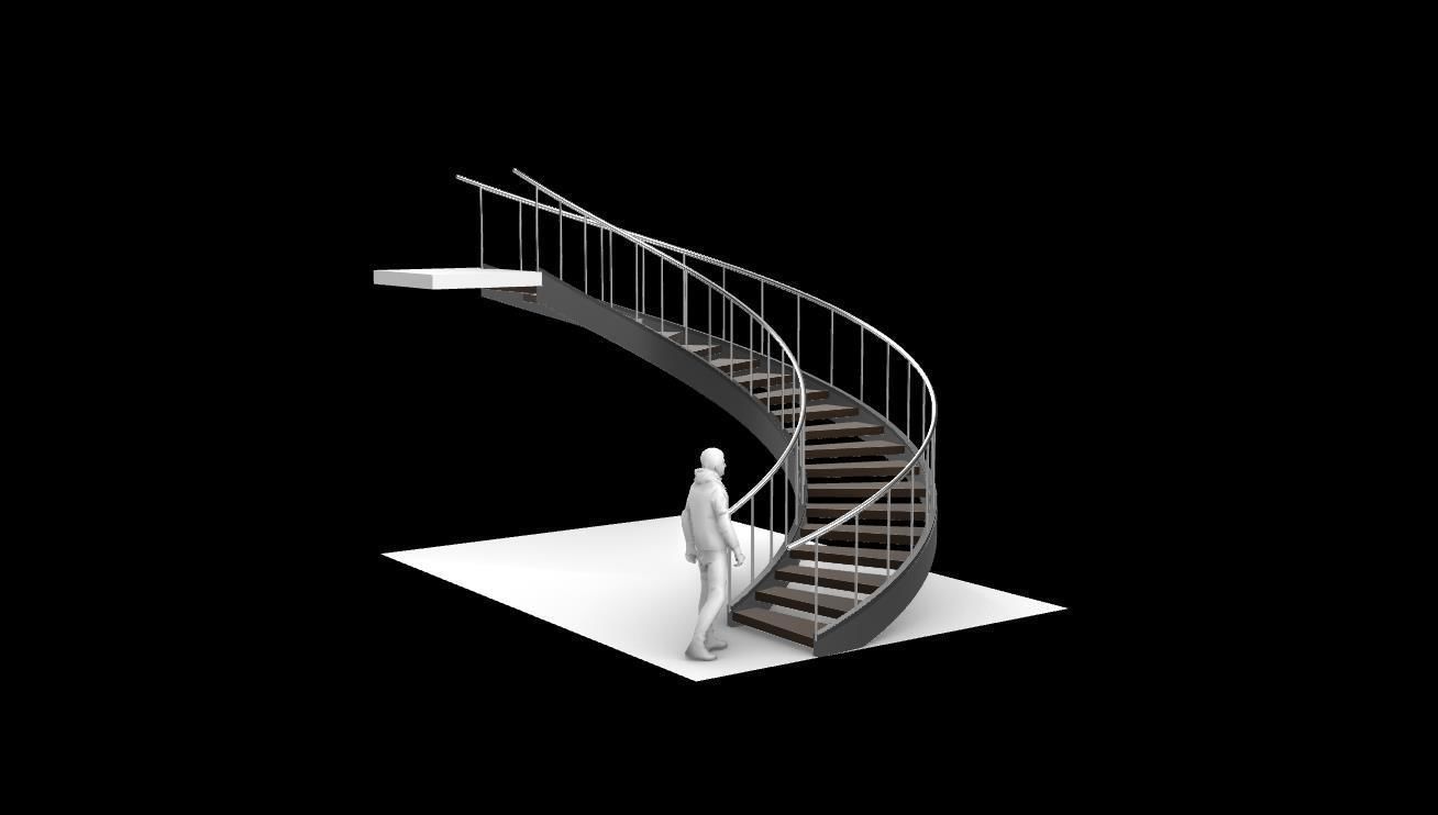 Spiral Staircase v5 Architectural Stairs 180 3D model_15