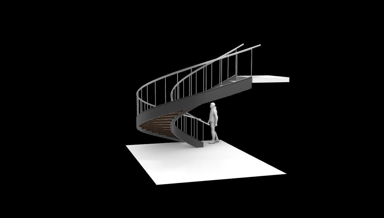 Spiral Staircase v5 Architectural Stairs 180 3D model_9