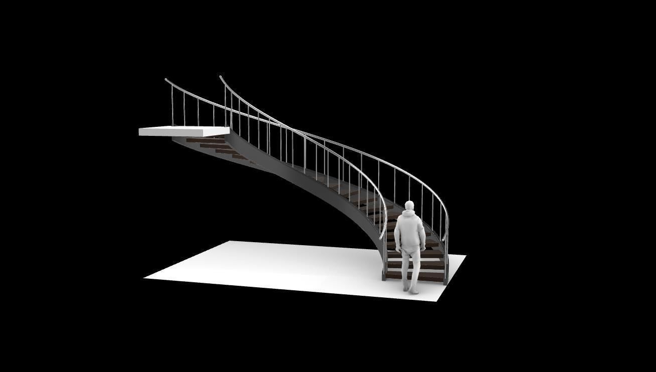 Spiral Staircase v5 Architectural Stairs 180 3D model_16