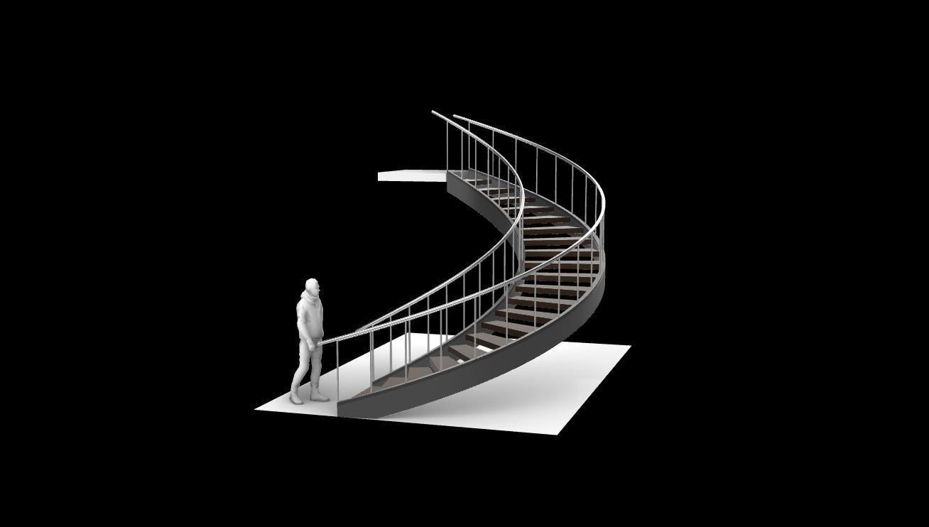 Spiral Staircase v5 Architectural Stairs 180 3D model_19