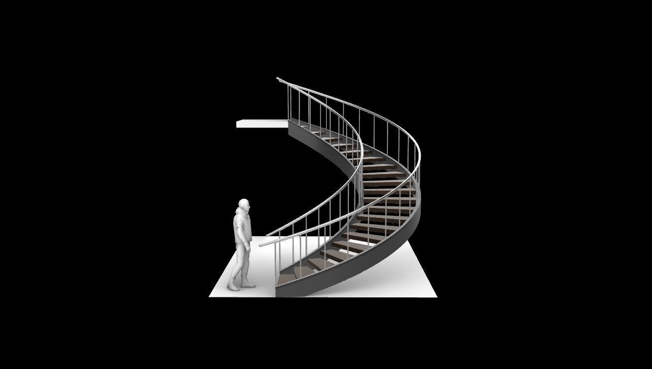 Spiral Staircase v5 Architectural Stairs 180 3D model_18