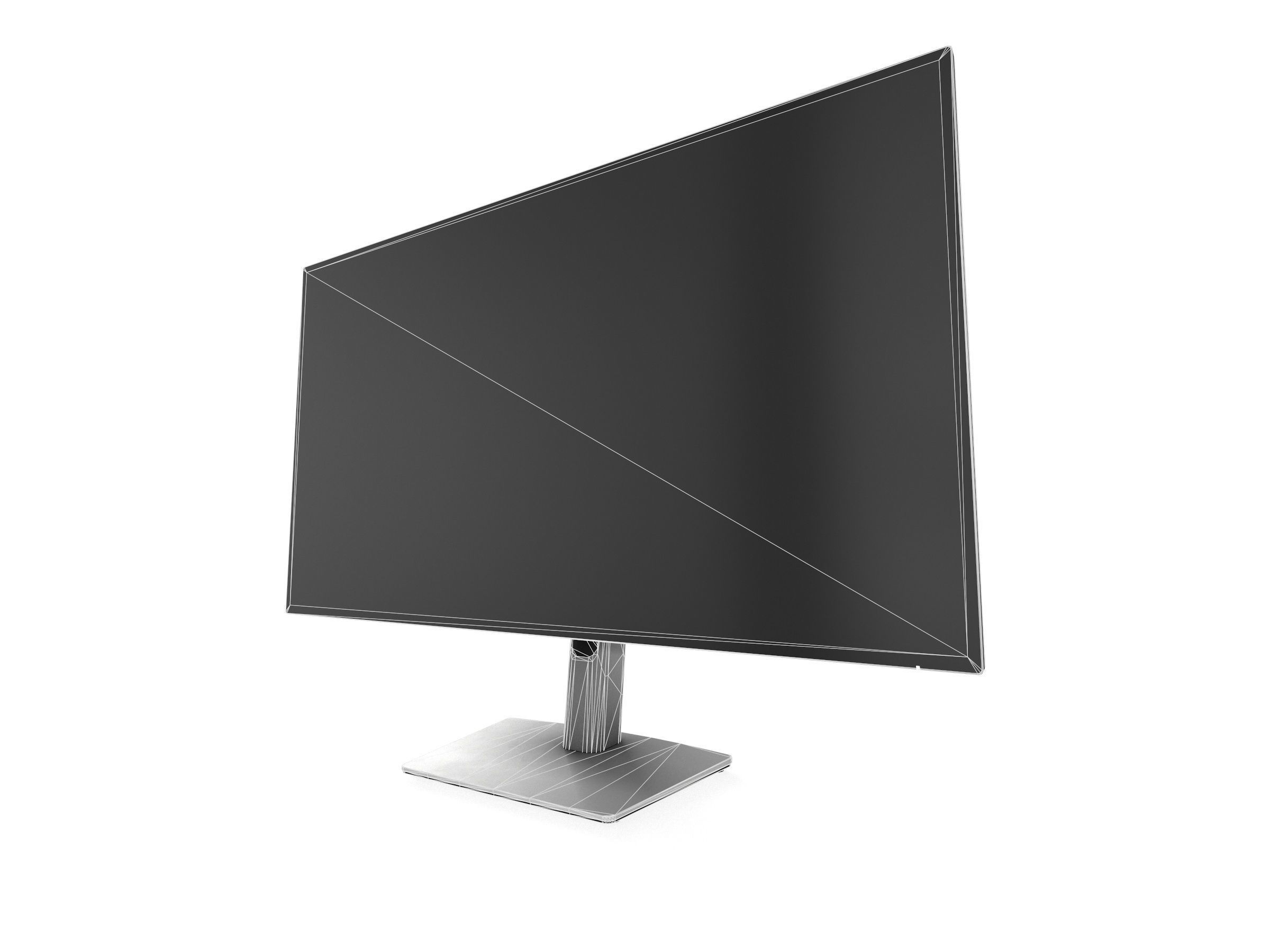 DELL U2722DE Monitor Low-poly 3D model_10