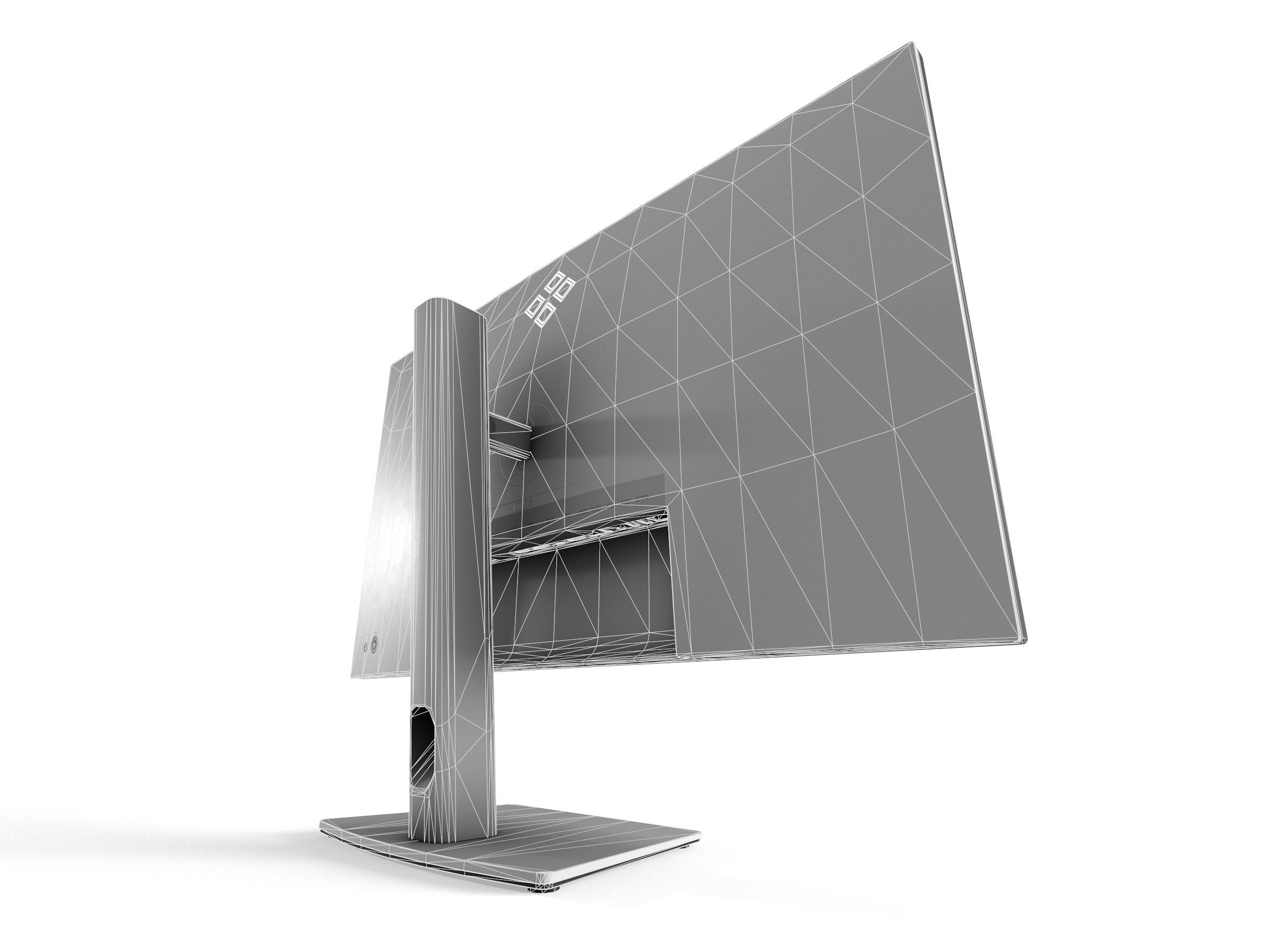 DELL U2722DE Monitor Low-poly 3D model_11