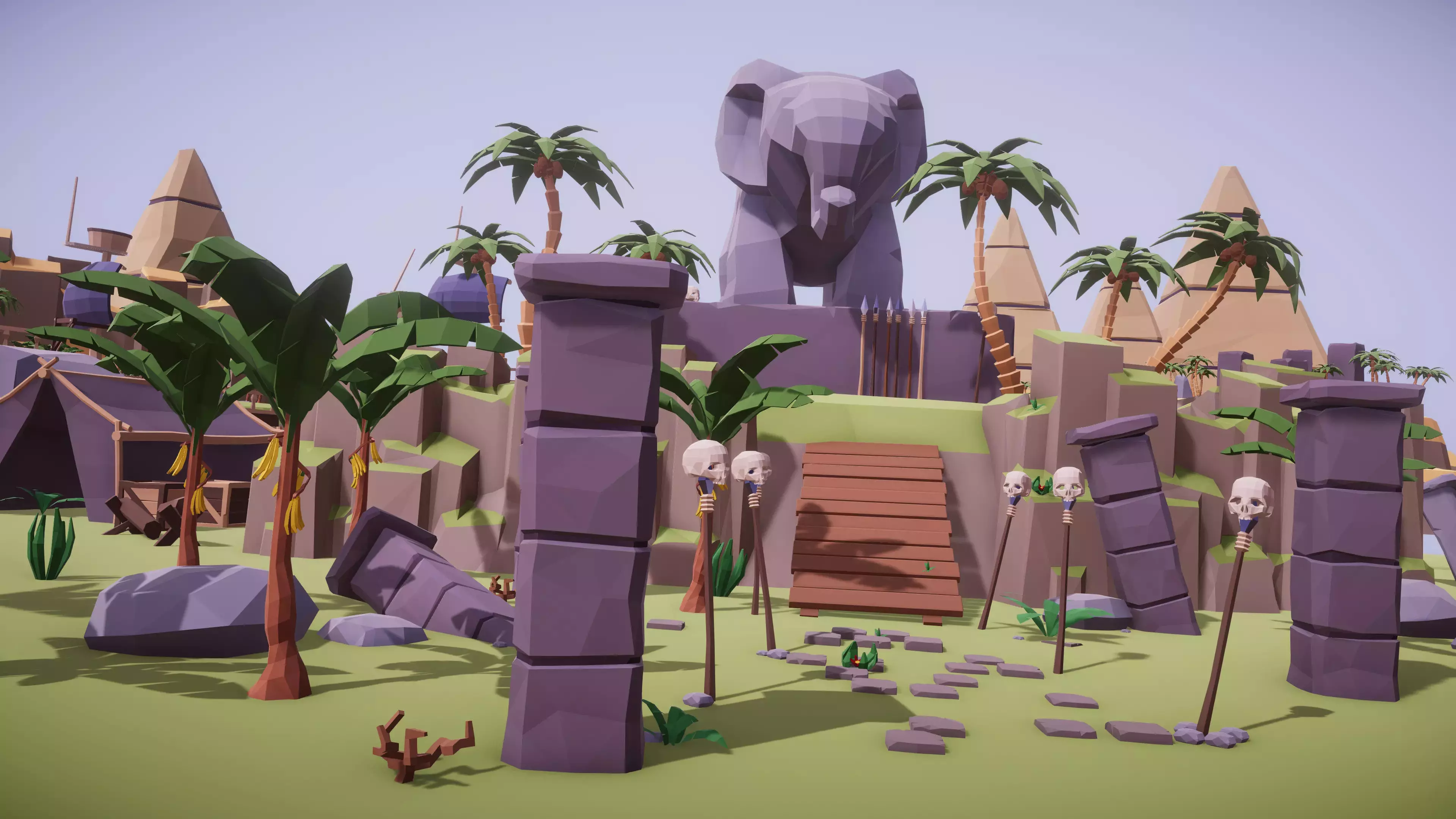 Low Poly Island Mega Pack RG Low-poly 3D model_0