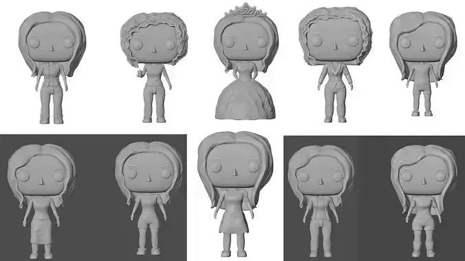 Mega Pack - Big Head Model 10 Female STL FILES