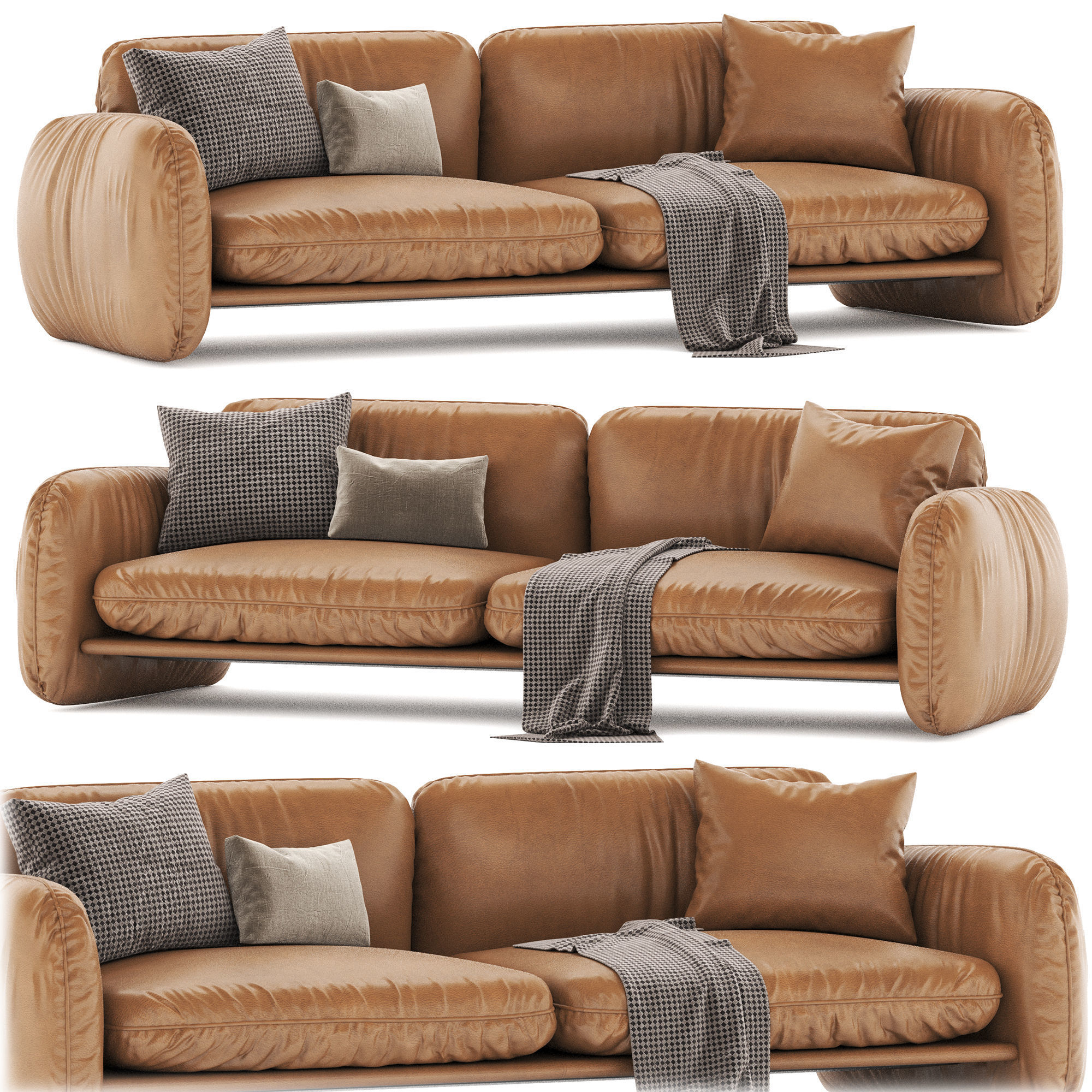 Baxter BRIGITTE sofa Low-poly 3D model_1