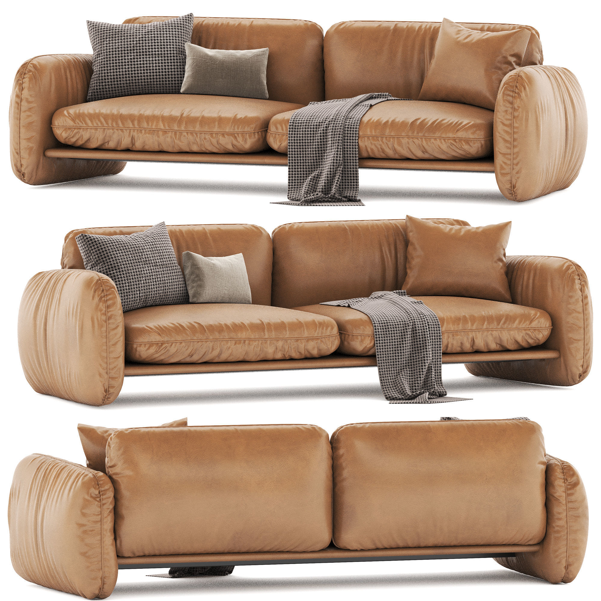 Baxter BRIGITTE sofa Low-poly 3D model_2