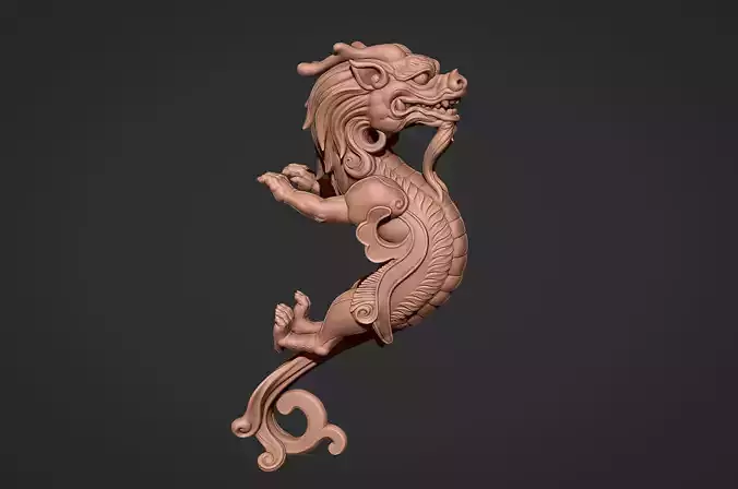 Kirin  mythical beast grip  statue 3D print model
