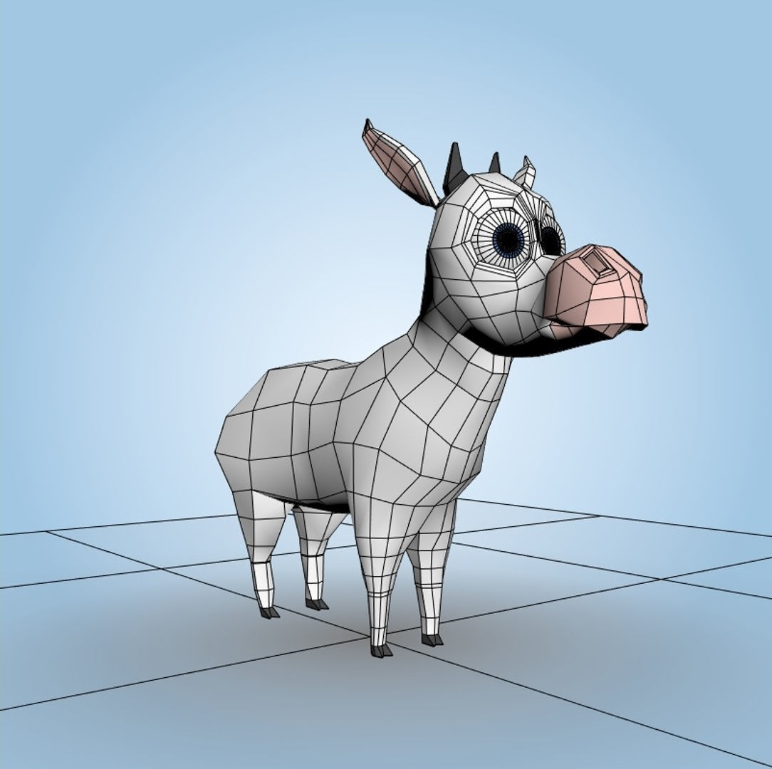 Cartoon Cow 3D model_5
