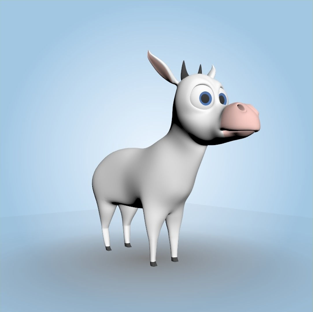 Cartoon Cow 3D model_4
