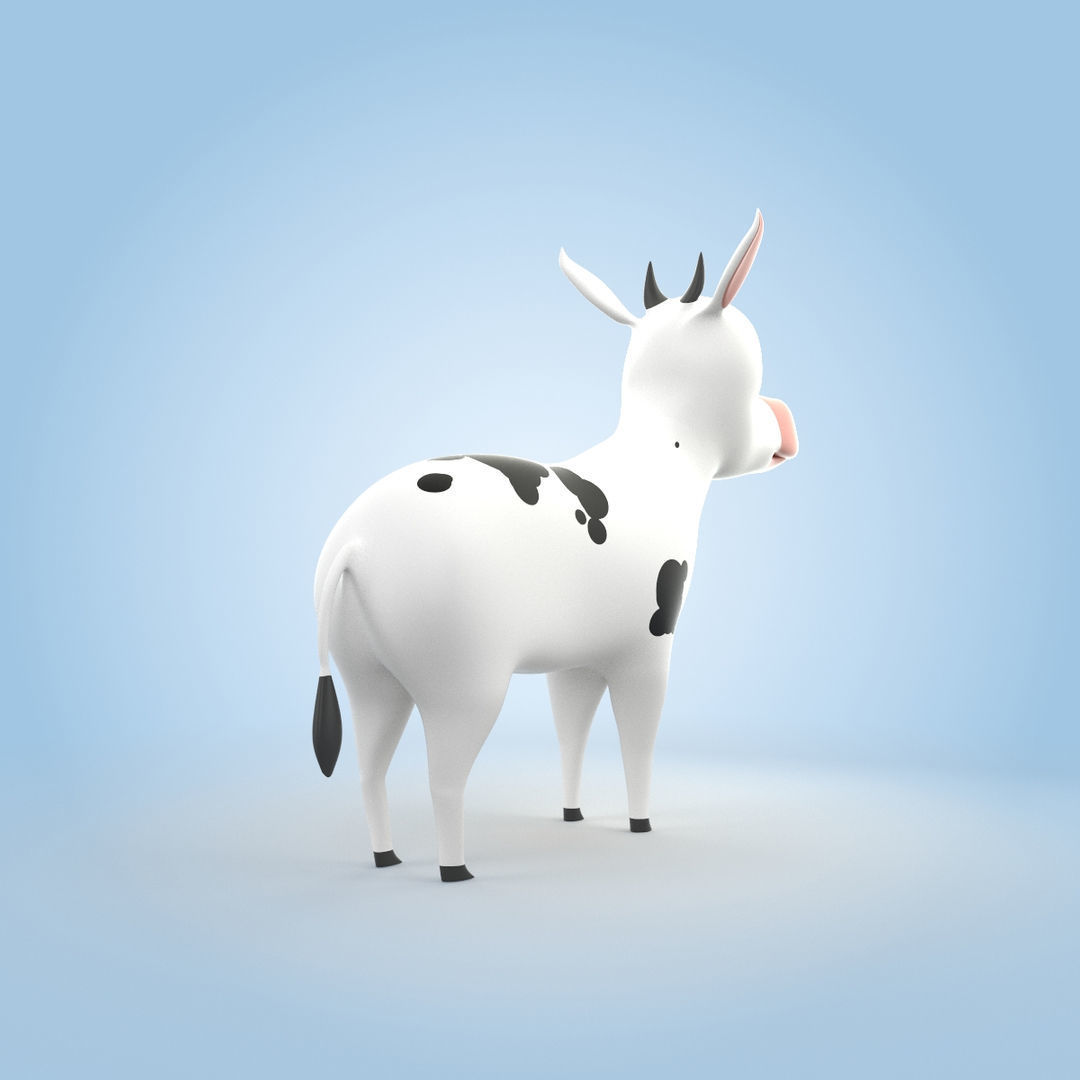 Cartoon Cow 3D model_1