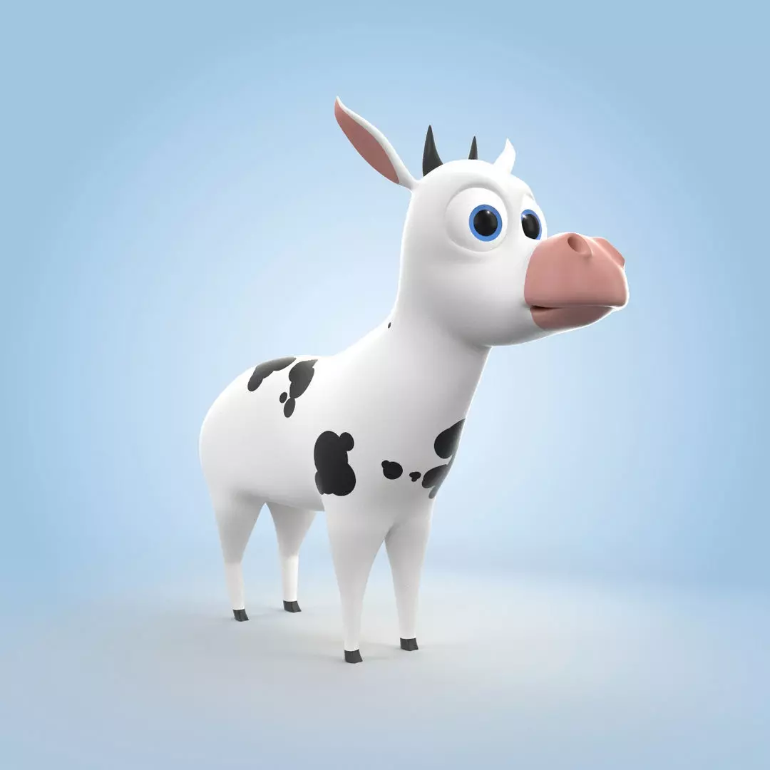Cartoon Cow 3D model_0