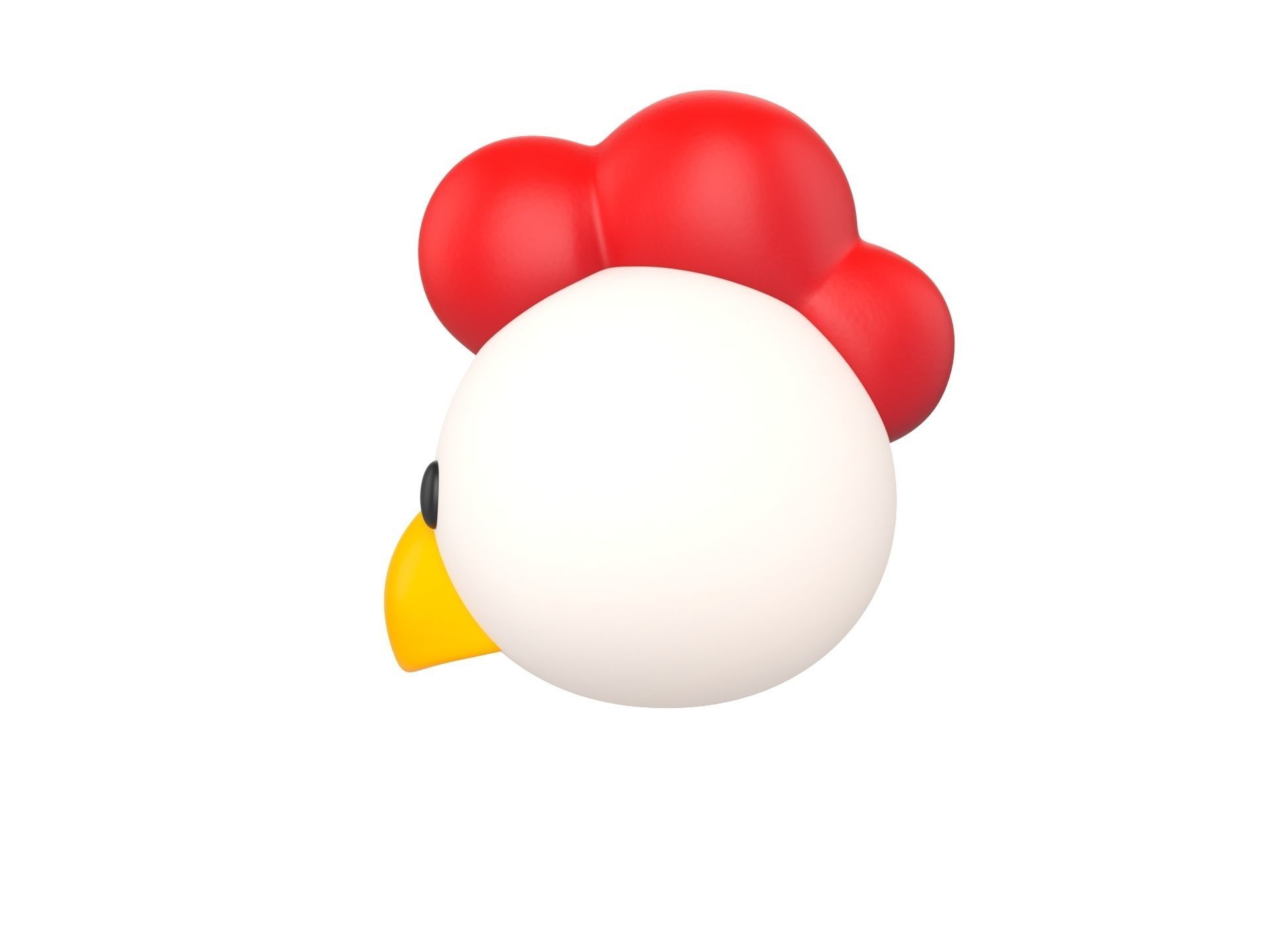 Prop130 Chicken Head 3D model_7