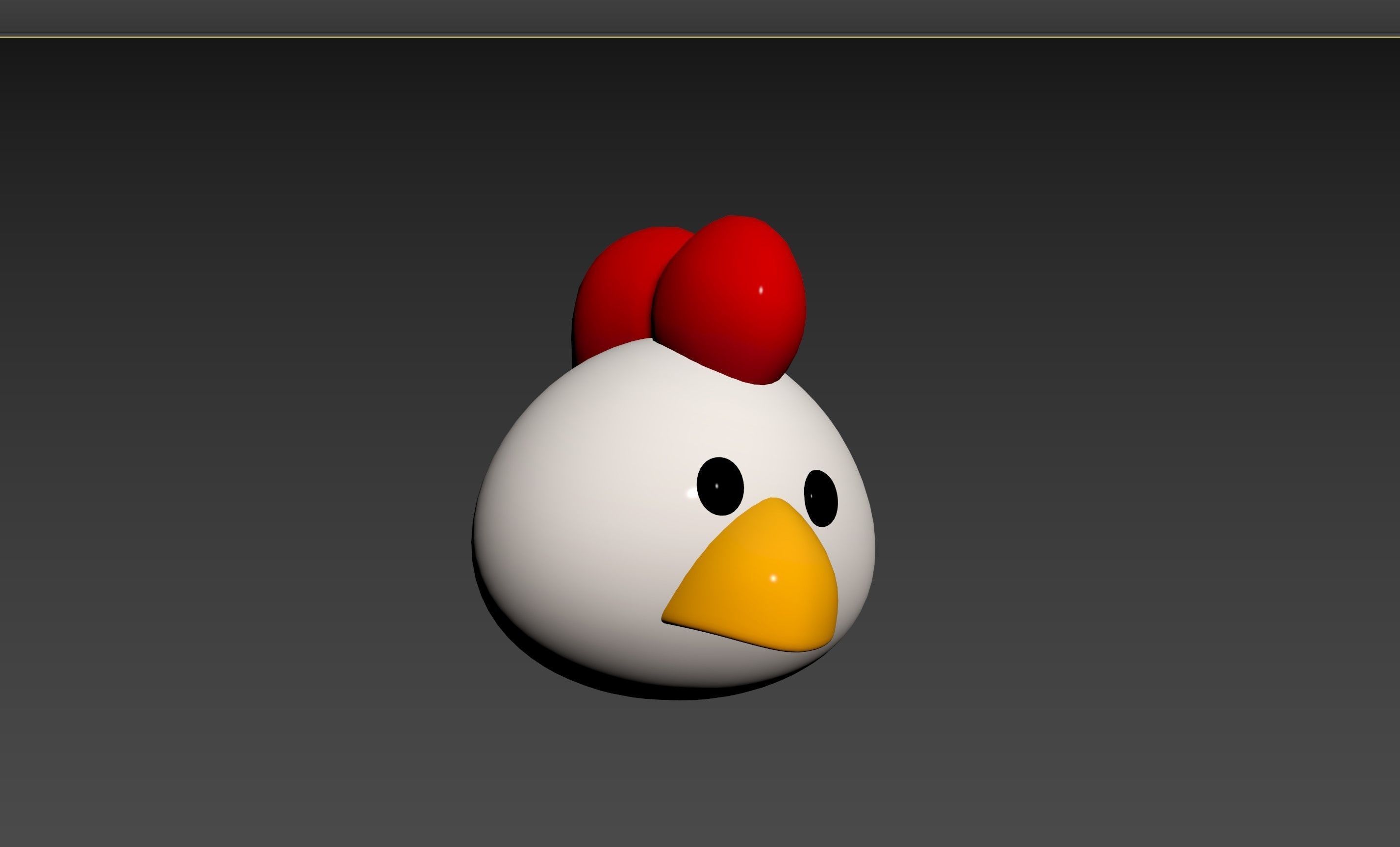 Prop130 Chicken Head 3D model_14