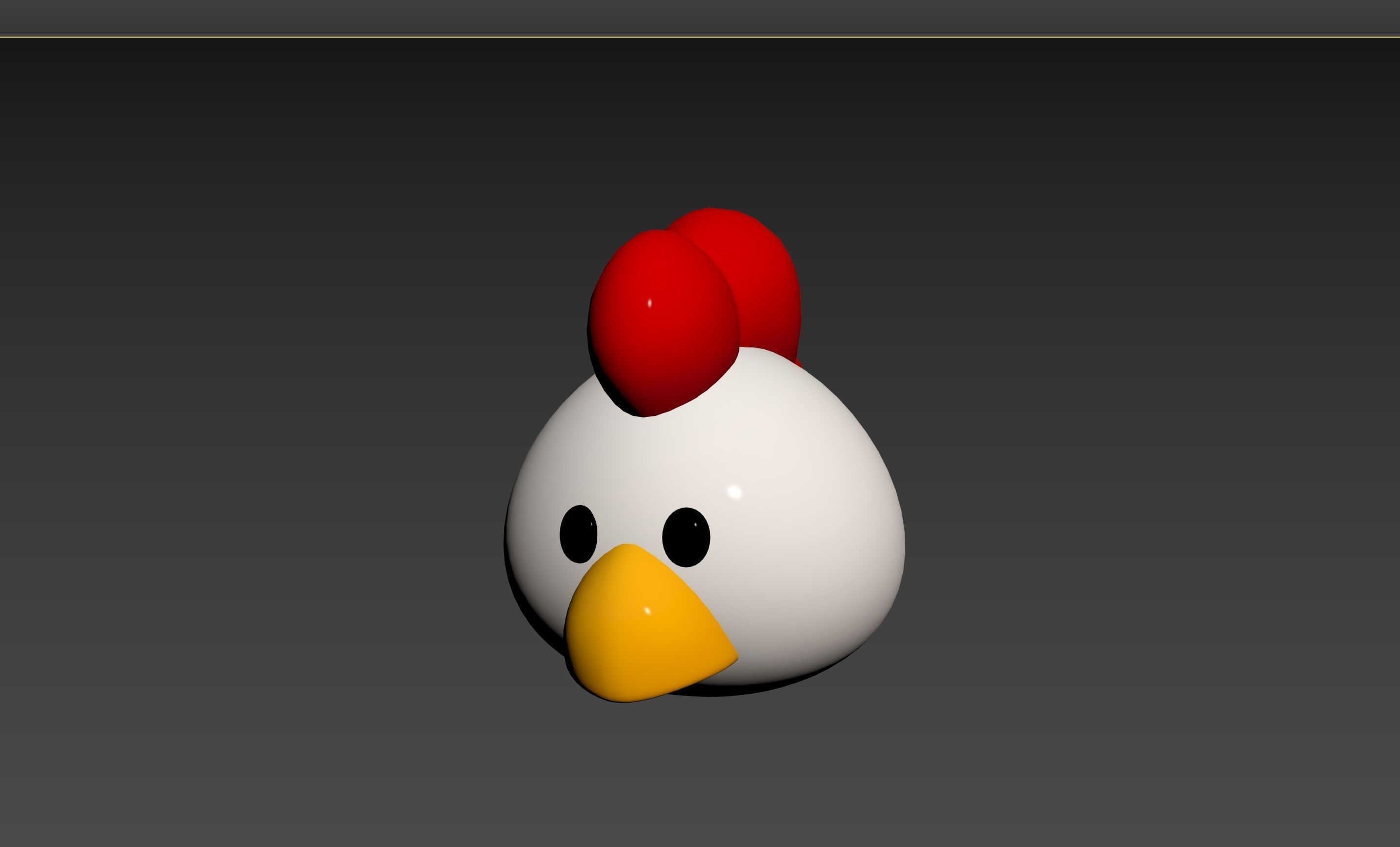 Prop130 Chicken Head 3D model_10