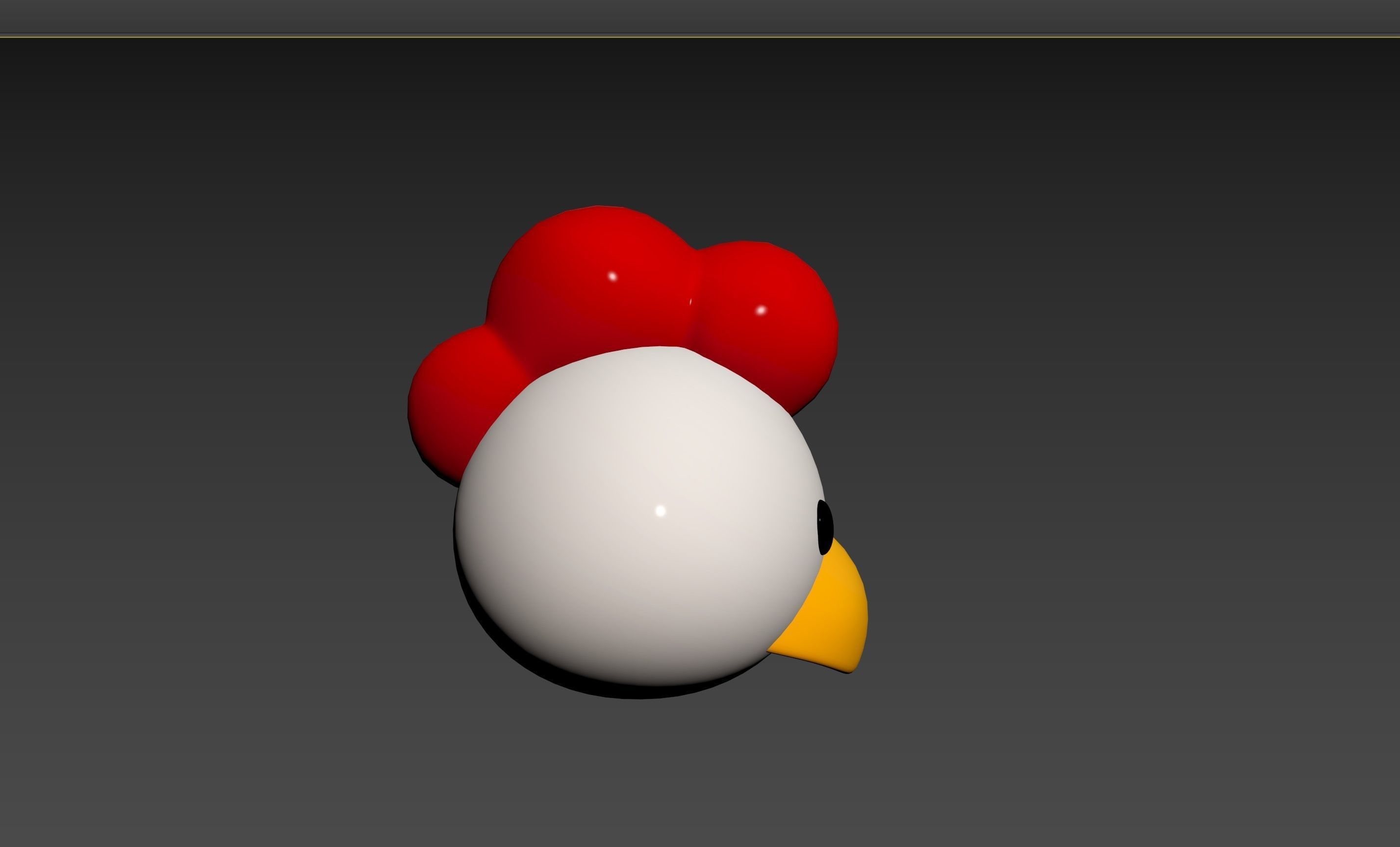 Prop130 Chicken Head 3D model_16