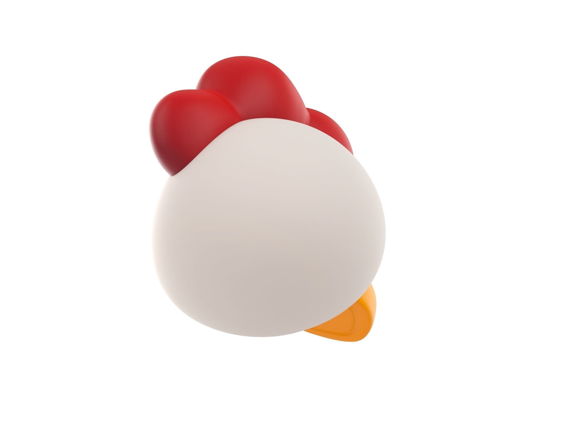 Prop130 Chicken Head 3D model_4