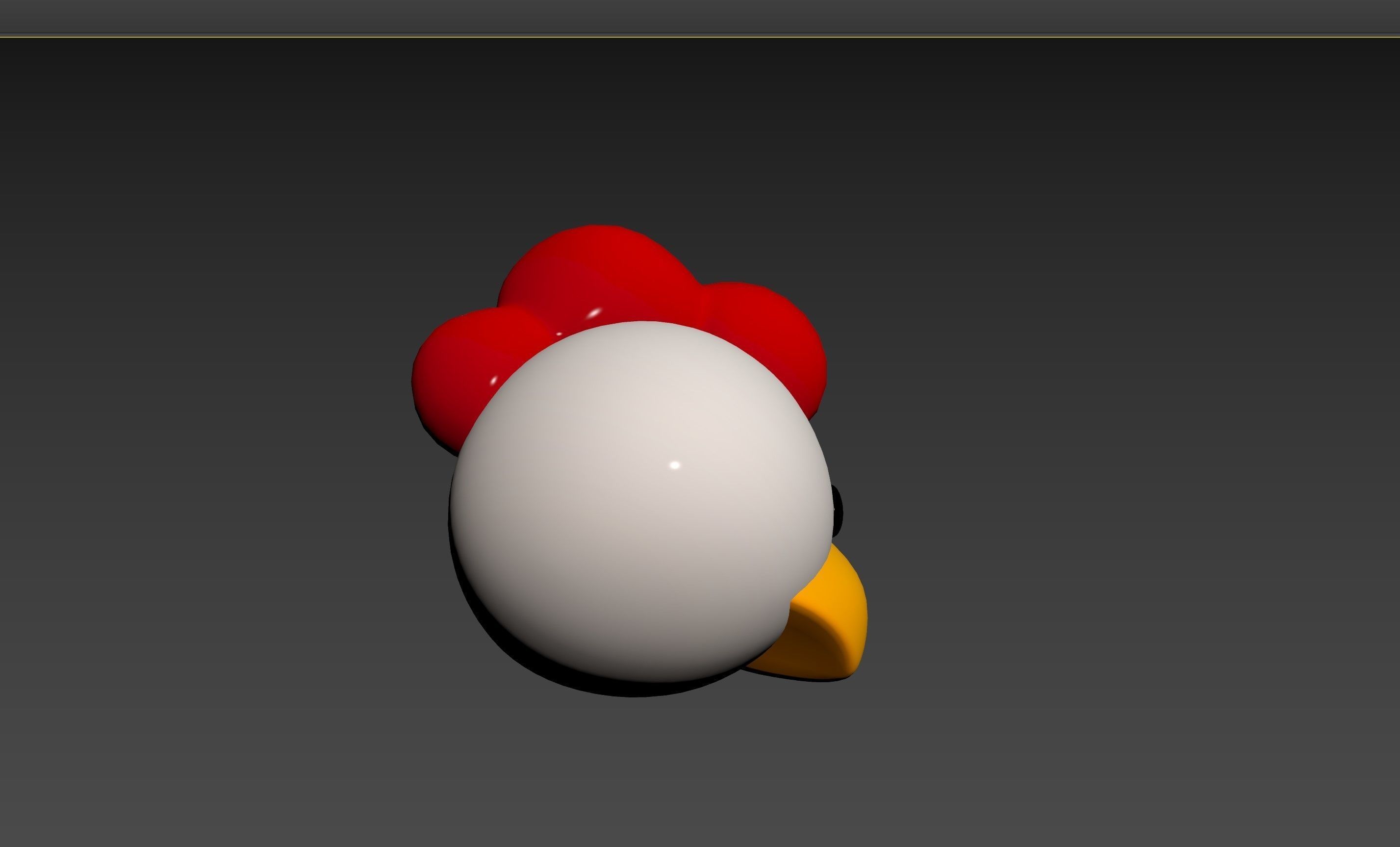 Prop130 Chicken Head 3D model_17
