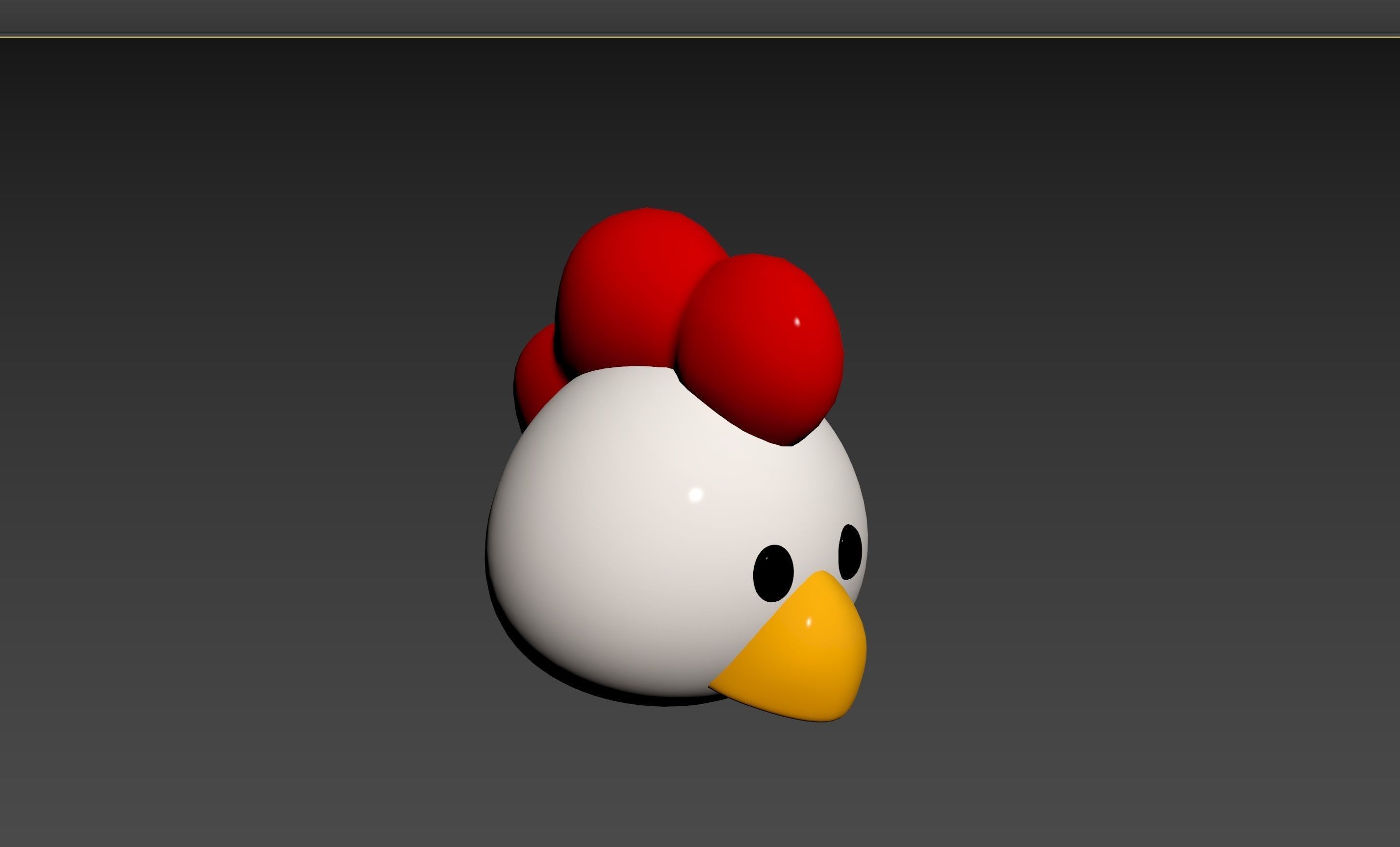 Prop130 Chicken Head 3D model_15