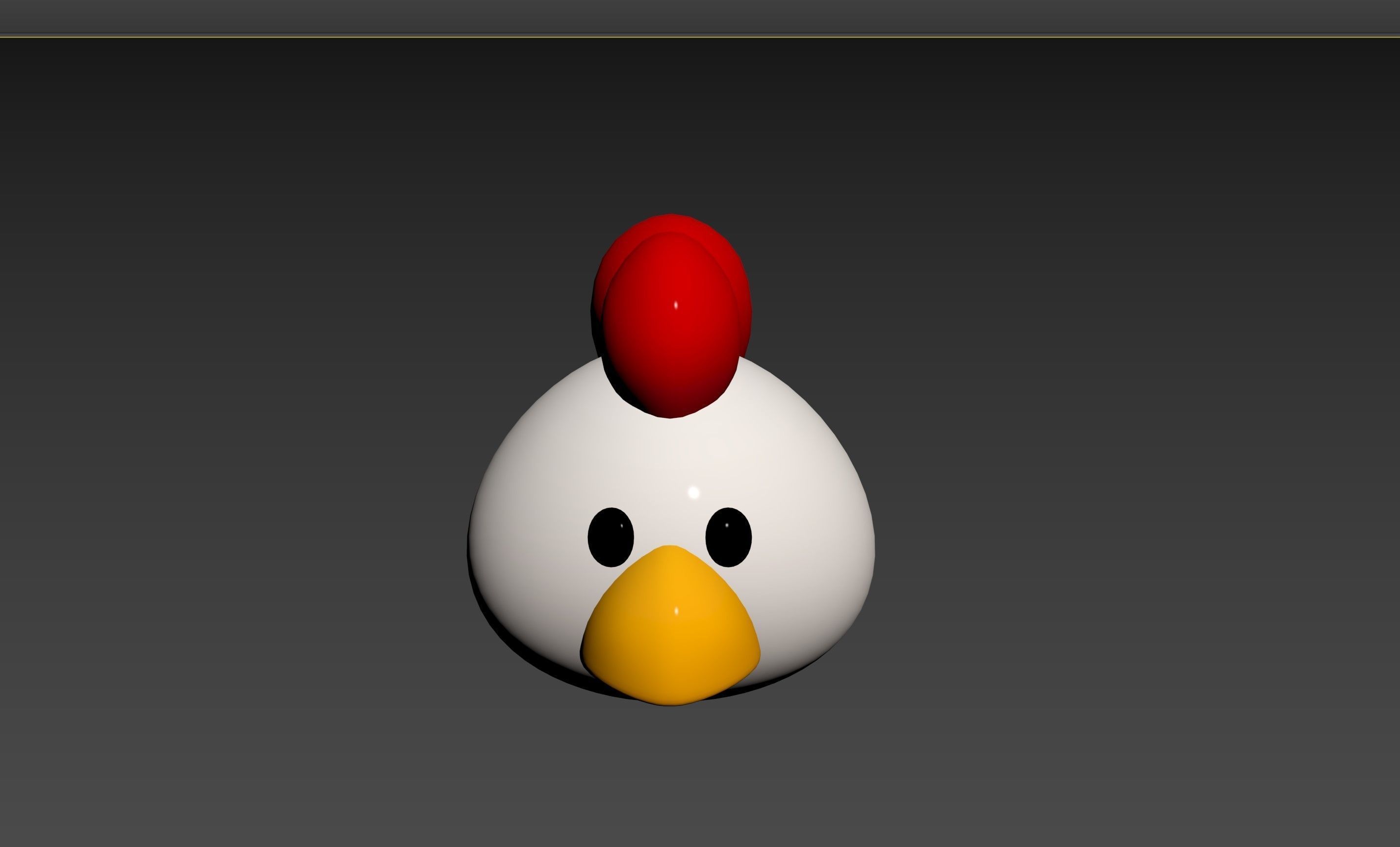 Prop130 Chicken Head 3D model_13
