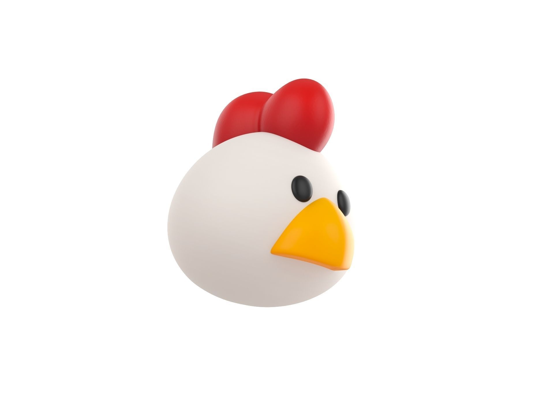 Prop130 Chicken Head 3D model_2